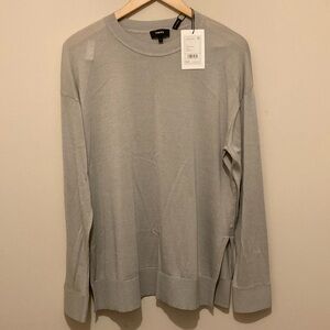 Theory Women’s silk blend Grey Sweater NWT